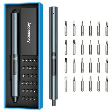 Portable Electric Screwdriver, 28-In-1Mini Electric Screwdriver Set,Rechargeable Repair Tool Kit, 24 Screwdriver Bits, Precision Screwdriver with Type-C Charging for Smartphones, Toys, Computers Multifunctional Tools
