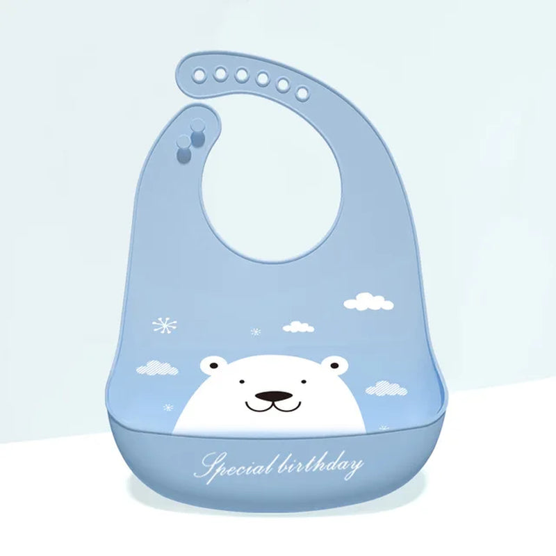 Silicone Babi Bib Waterproof Saliva Dripping Banana Bibs Cartoon Newborn Feeding Soft Edible Aprons Baby Adjustable Burp Scarf