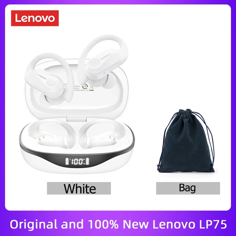 Original  LP75 TWS Bluetooth V5.3 Headphones Wireless LED Digital Display Earphones Noise Reduction Headset