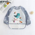 Baby Long Sleeve Scarf Waterproof Toddler Art Smock Feeding Bib Apron Pocket Infant Boys Girls Burp Cloth Banana Bibs For1-3Year