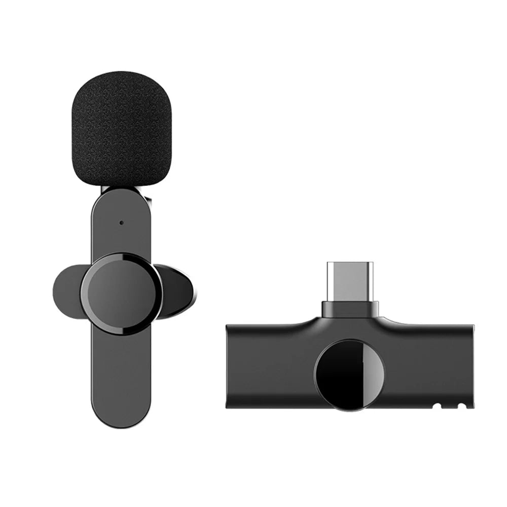 3 in 1 Dual Wireless Lavalier Microphone for Iphone/Android Phone/Camera/Laptop Plug-Play Mini Mic for Video Recording Interview