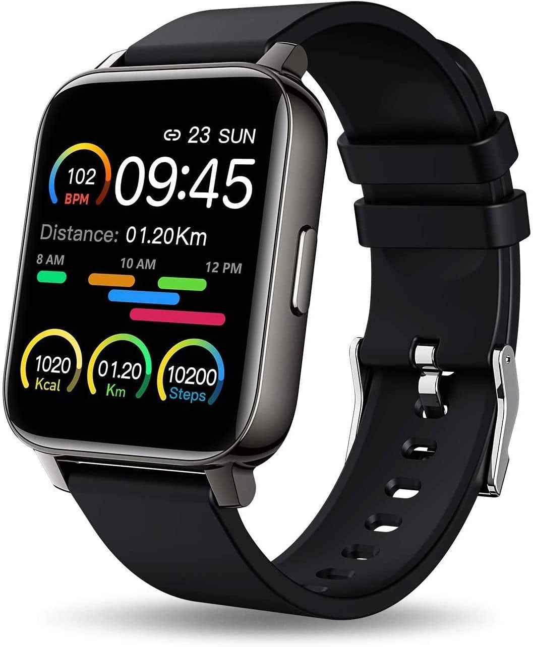 1.69" Touch Screen Smartwatch for Android and iOS Phones with Heart Rate and Blood Pressure Monitor