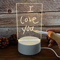 Note Board Creative Led Night Light USB Message Board Holiday Light with Pen Gift for Children Girlfriend Decoration Night Lamp
