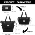 Large Capacity Folding Travel Bag with Dry and Wet Separation - Portable Expansion Duffel Bag