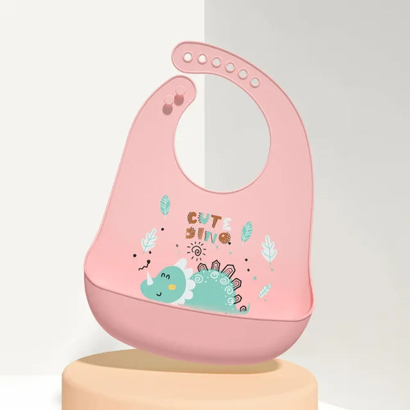 Silicone Babi Bib Waterproof Saliva Dripping Banana Bibs Cartoon Newborn Feeding Soft Edible Aprons Baby Adjustable Burp Scarf