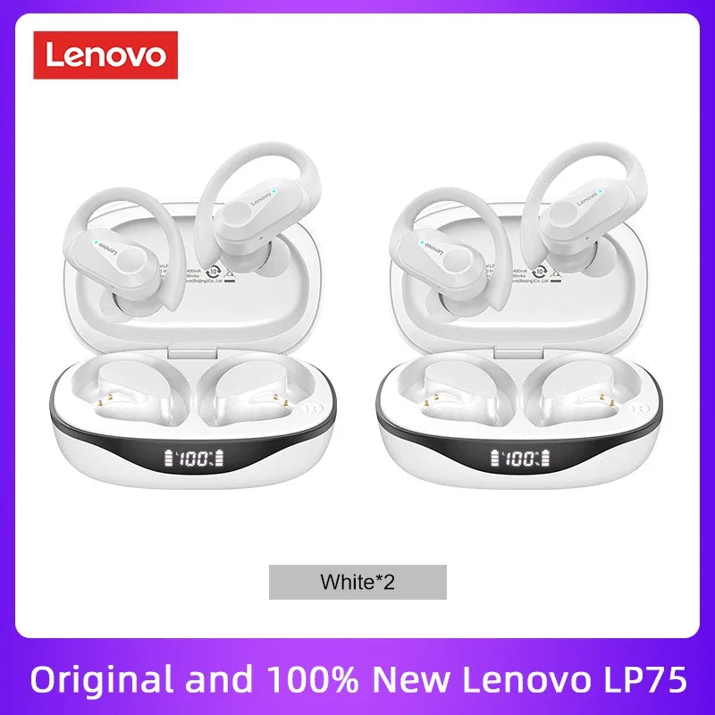 Original  LP75 TWS Bluetooth V5.3 Headphones Wireless LED Digital Display Earphones Noise Reduction Headset