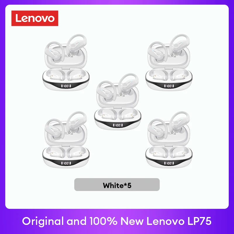 Original  LP75 TWS Bluetooth V5.3 Headphones Wireless LED Digital Display Earphones Noise Reduction Headset