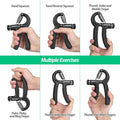 Adjustable Grip Strength Trainer - Forearm Strengthener with Resistance Range of 22-132 lbs (10-60 kg) for Musicians, Athletes, and Hand Injury Rehabilitation
