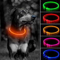 Light up Dog Collars - Waterproof LED Dog Collar, Glow in the Dark Puppy Collar, TPU Cuttable Lighted Dog Collar for Small Medium Large Dogs (Red)