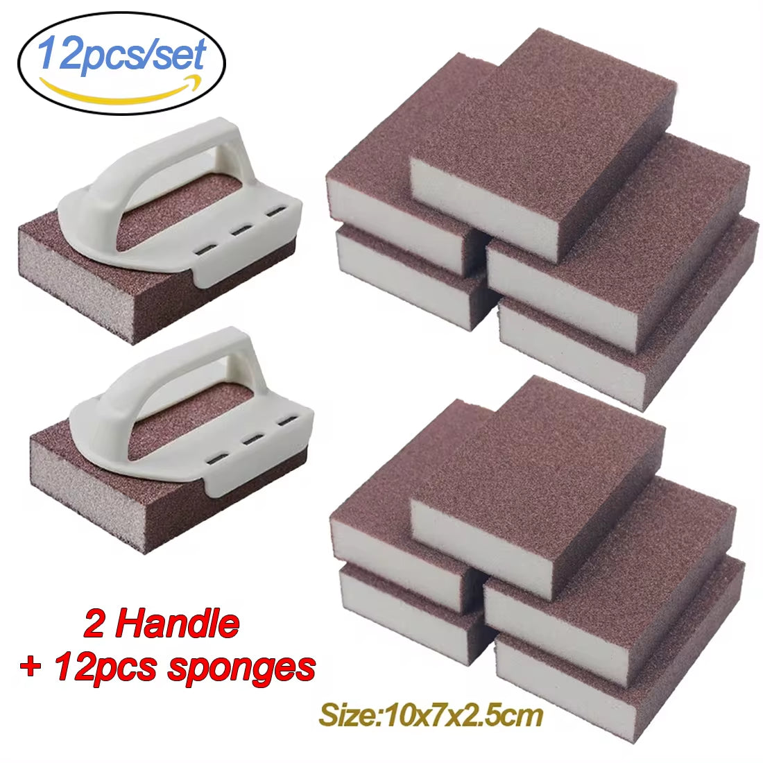 1/2/4/5/6/8Pcs Magic Sponge Eraser Carborundum Removing Rust Cleaning Brush Descaling Clean Rub for Cooktop Pot Kitchen Sponge