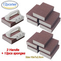 1/2/4/5/6/8Pcs Magic Sponge Eraser Carborundum Removing Rust Cleaning Brush Descaling Clean Rub for Cooktop Pot Kitchen Sponge