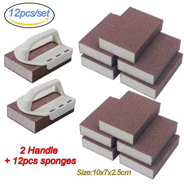 1/2/4/5/6/8Pcs Magic Sponge Eraser Carborundum Removing Rust Cleaning Brush Descaling Clean Rub for Cooktop Pot Kitchen Sponge