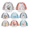 Baby Long Sleeve Scarf Waterproof Toddler Art Smock Feeding Bib Apron Pocket Infant Boys Girls Burp Cloth Banana Bibs For1-3Year