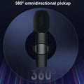 Hight Quality Wireless Lavalier Microphone Portable Audio Video Recording Mic for Iphone Android Live Game Mobile Phone Camera