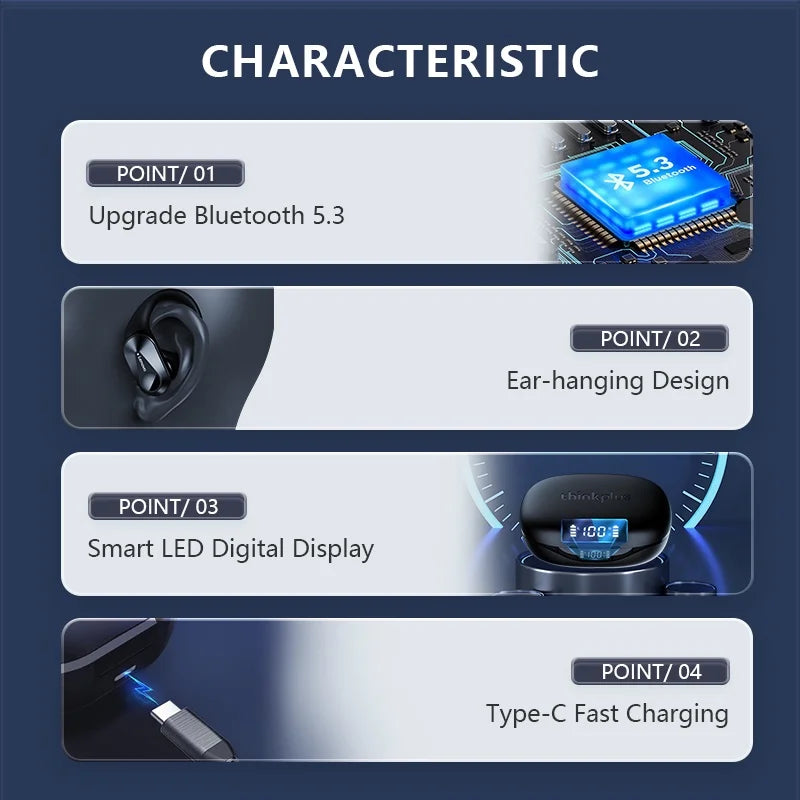 Original  LP75 TWS Bluetooth V5.3 Headphones Wireless LED Digital Display Earphones Noise Reduction Headset