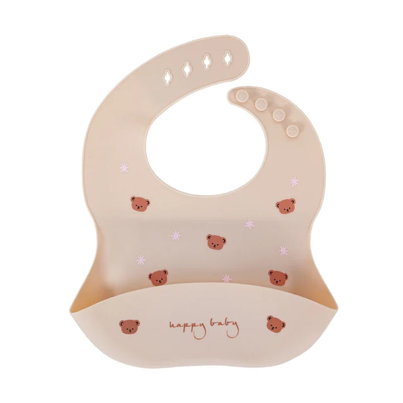 Baby Bib Waterproof Soft Silicone Scarf Summer Cute Cherry Print Adjustable Bibs Burp Cloths Baby Feeding Aprons Kids Eating