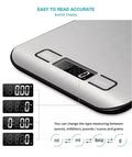 5Kg/10Kg Rechargeable Stainless Steel Electronic Scales Kitchen Scales Home Jewelry Food Snacks Weighing Baking Tools