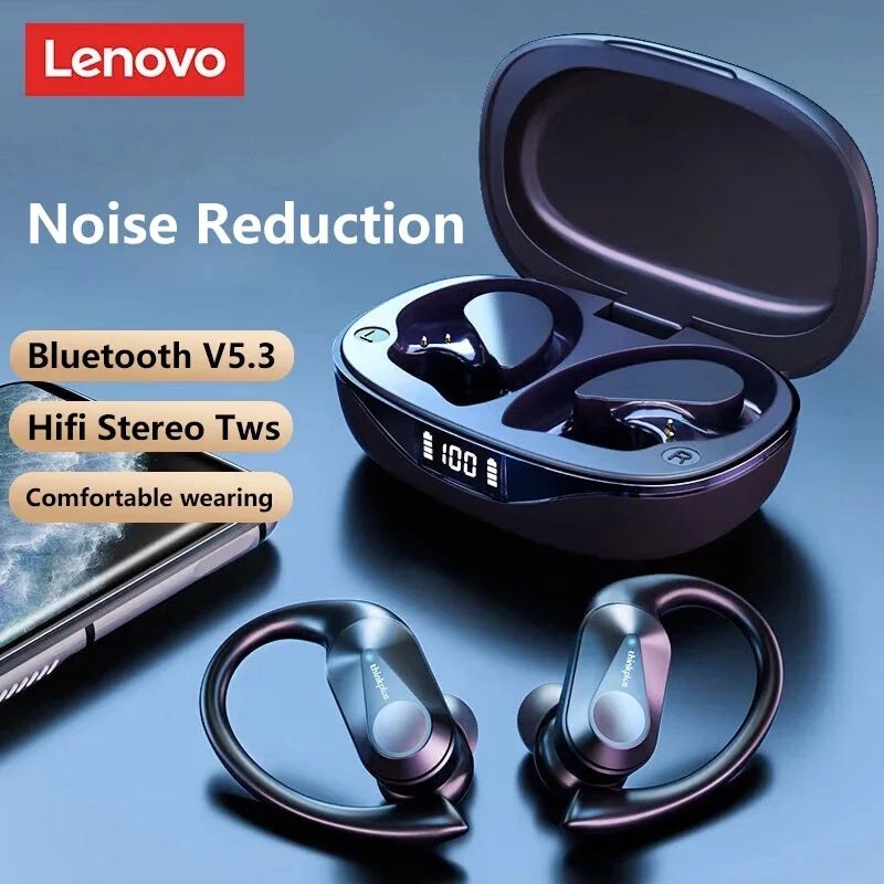 Original  LP75 TWS Bluetooth V5.3 Headphones Wireless LED Digital Display Earphones Noise Reduction Headset