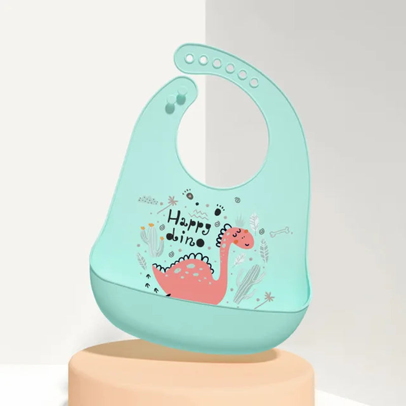 Silicone Babi Bib Waterproof Saliva Dripping Banana Bibs Cartoon Newborn Feeding Soft Edible Aprons Baby Adjustable Burp Scarf