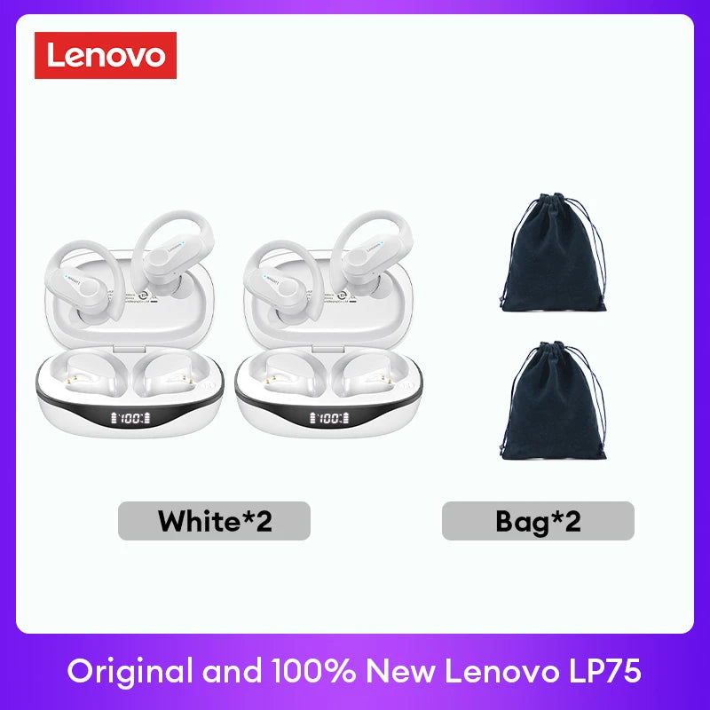Original  LP75 TWS Bluetooth V5.3 Headphones Wireless LED Digital Display Earphones Noise Reduction Headset