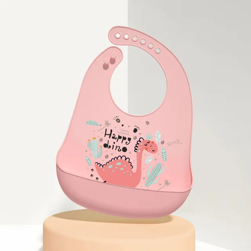 Silicone Babi Bib Waterproof Saliva Dripping Banana Bibs Cartoon Newborn Feeding Soft Edible Aprons Baby Adjustable Burp Scarf