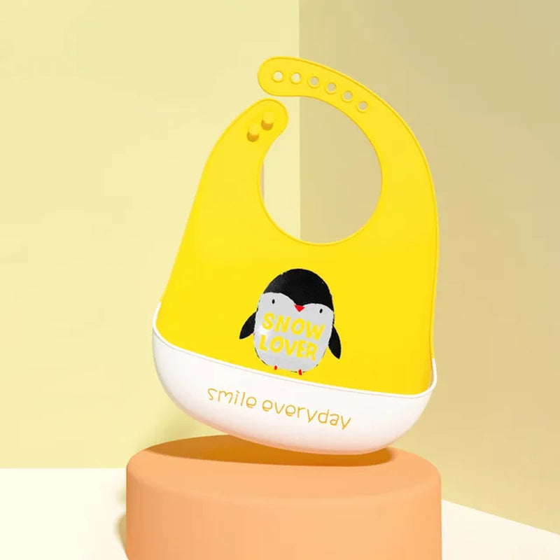 Silicone Babi Bib Waterproof Saliva Dripping Banana Bibs Cartoon Newborn Feeding Soft Edible Aprons Baby Adjustable Burp Scarf