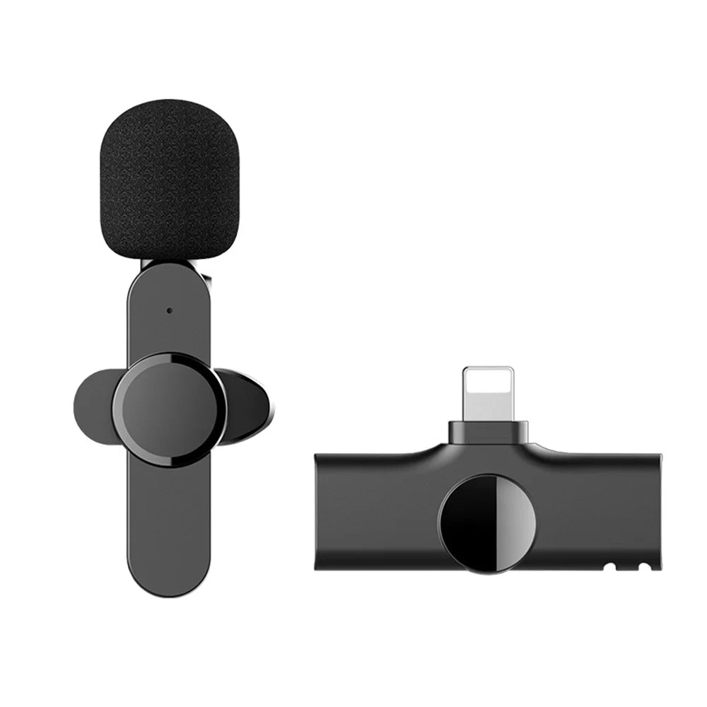 3 in 1 Dual Wireless Lavalier Microphone for Iphone/Android Phone/Camera/Laptop Plug-Play Mini Mic for Video Recording Interview
