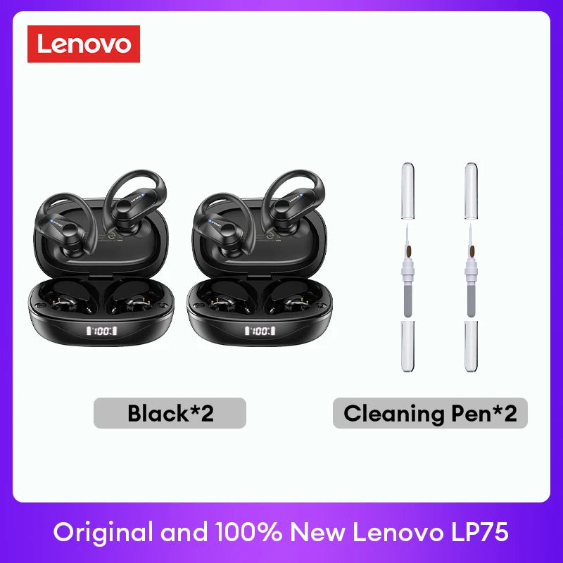 Original  LP75 TWS Bluetooth V5.3 Headphones Wireless LED Digital Display Earphones Noise Reduction Headset