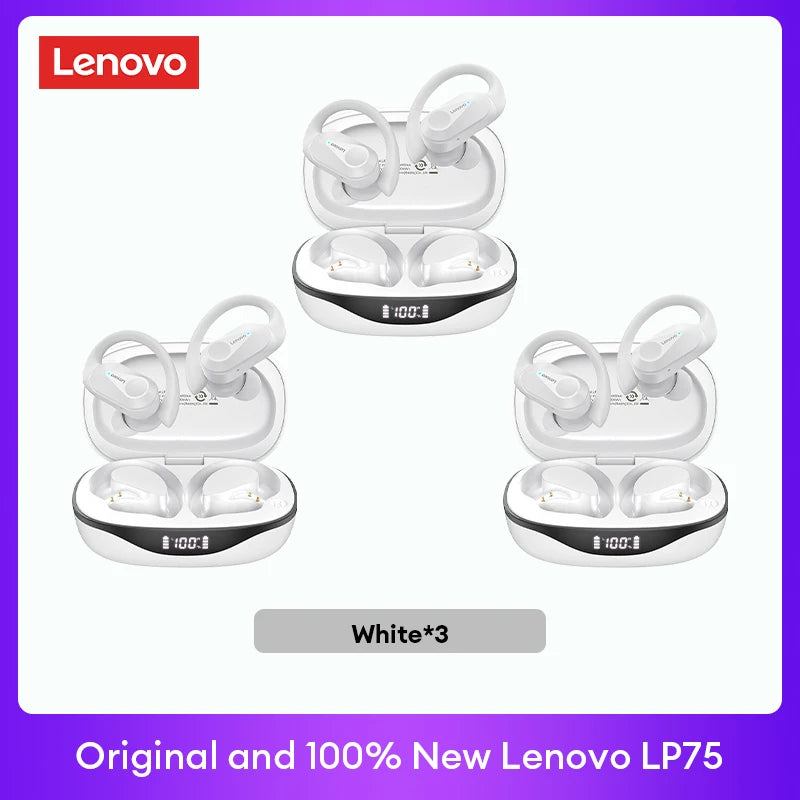 Original  LP75 TWS Bluetooth V5.3 Headphones Wireless LED Digital Display Earphones Noise Reduction Headset