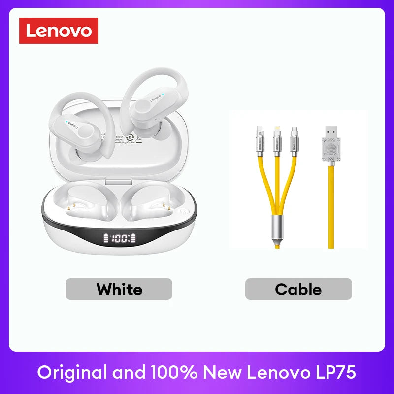 Original  LP75 TWS Bluetooth V5.3 Headphones Wireless LED Digital Display Earphones Noise Reduction Headset