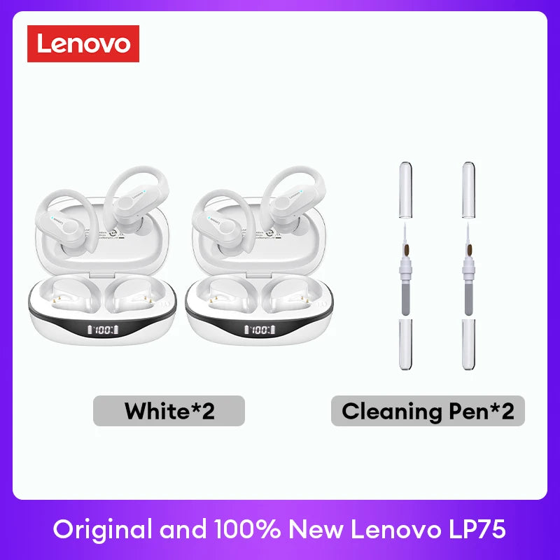 Original  LP75 TWS Bluetooth V5.3 Headphones Wireless LED Digital Display Earphones Noise Reduction Headset