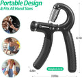Adjustable Grip Strength Trainer - Forearm Strengthener with Resistance Range of 22-132 lbs (10-60 kg) for Musicians, Athletes, and Hand Injury Rehabilitation